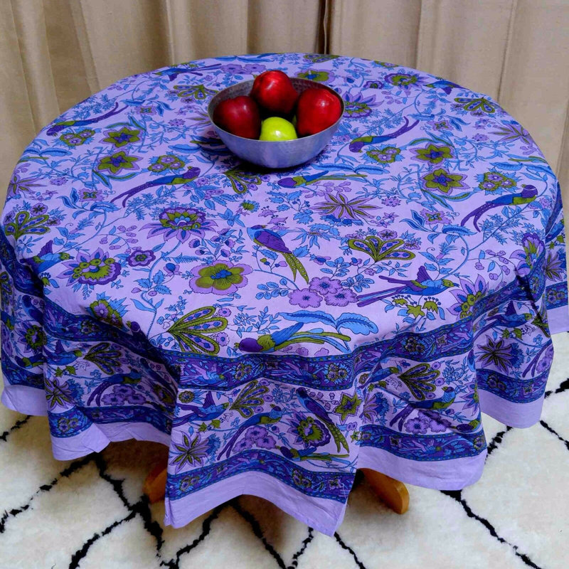 World Menagerie Norhad Round Floral Tablecloth Wayfair